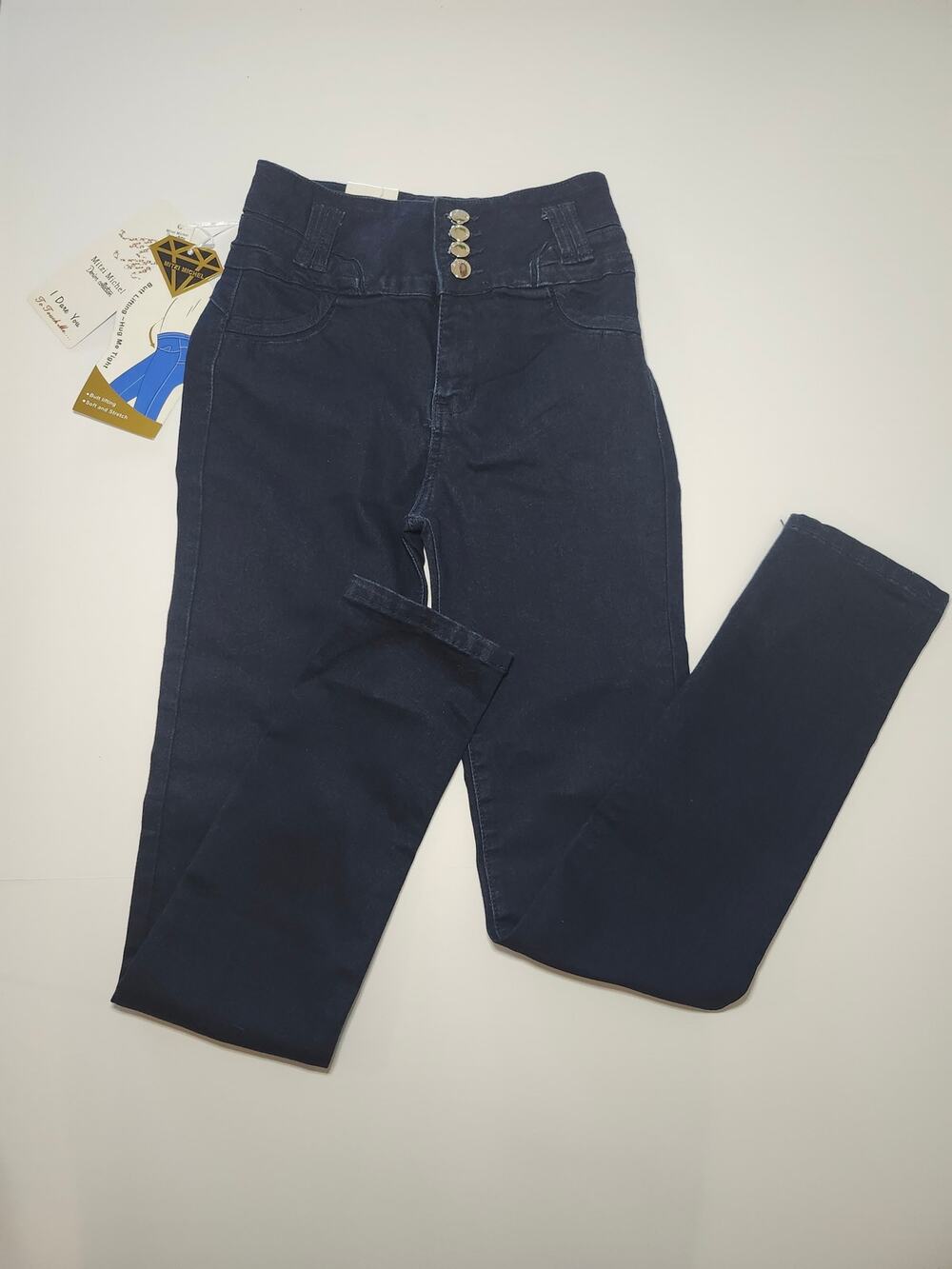 High-Rise Skinny Jeans in Dark Navy